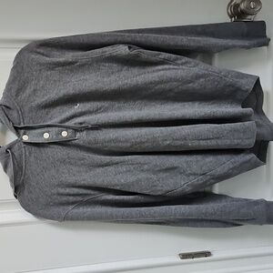 NWOT American Eagle Waffle Knit Hoodie T-Shirt Men's Medium‎ Grey Thermal …